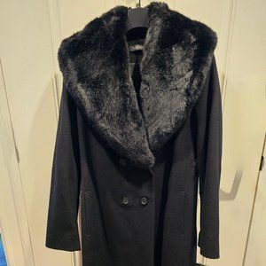 NWT Lauren DB Faux Fur Collar Coat